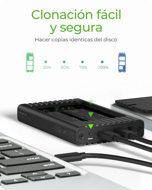 EAN 4250078173601 - ICY BOX IB-2817MCL-C31 Caja externa para unidad de estado sólido (SSD) Negro M.2 USB con suministro de co imagen 2