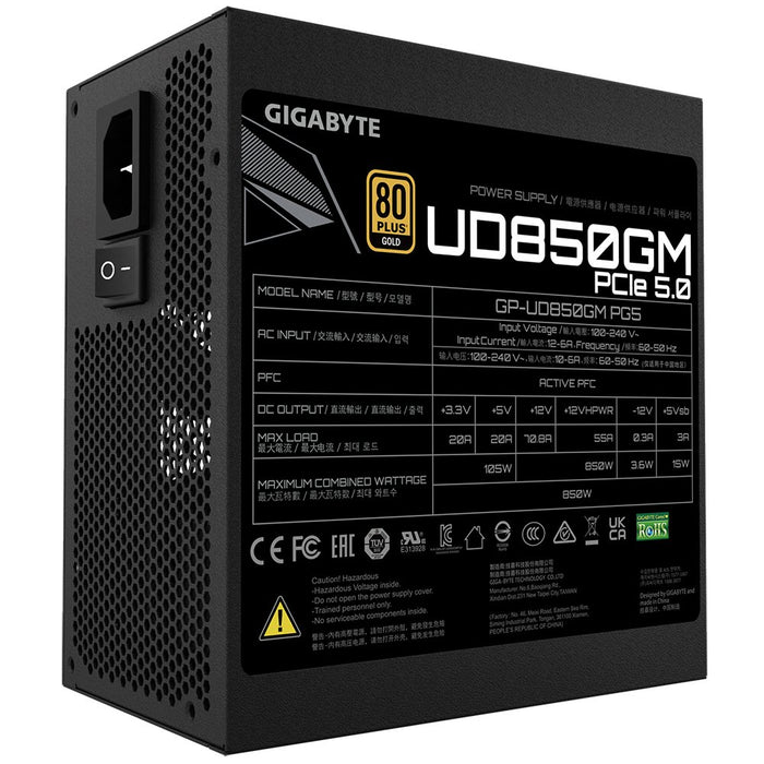 EAN 4719331553104 - GIGABYTE GP-UD850GM PG5 unidad de fuente de alimentación 850 W 20+4 pin ATX ATX Negro imagen 5