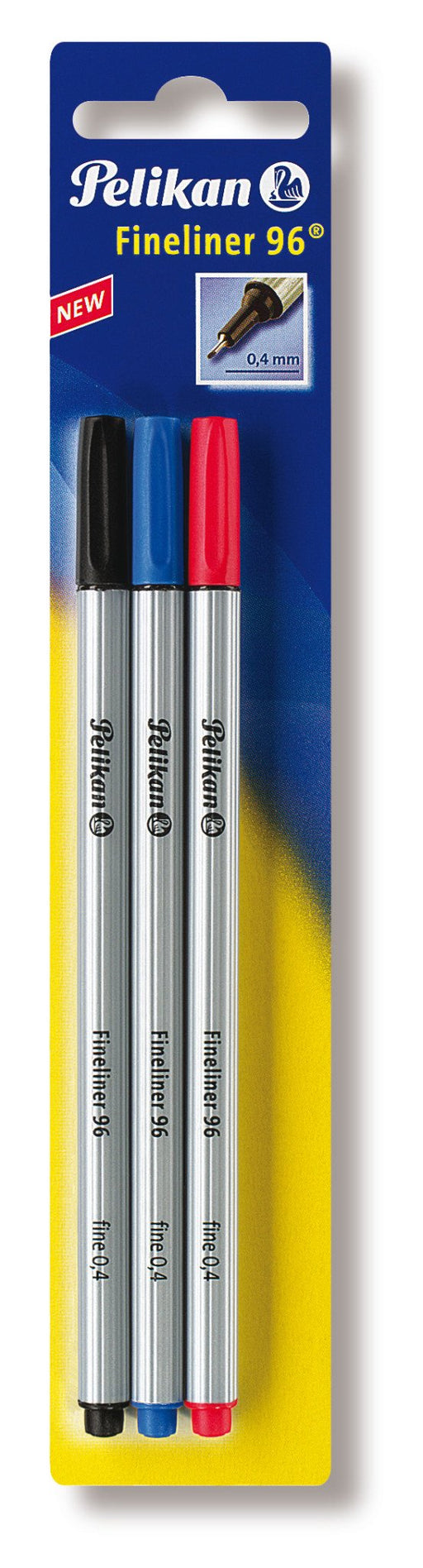 EAN 4012700940629 - Pelikan Fineliner 96 rotulador de punta fina Fino Negro, Azul, Rojo 3 pieza(s) imagen 1