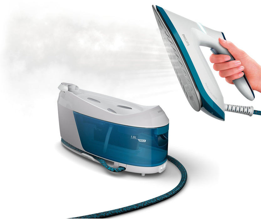 EAN 8720389015274 - Philips PSG6022/20 estación plancha al vapor 2400 W 1,8 L Suela SteamGlide Plus Azul, Blanco imagen 6