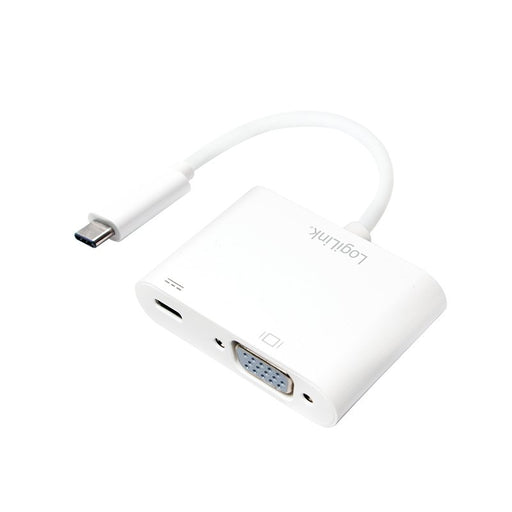 EAN 4052792038729 - LogiLink 0.14m, 2xUSB-C/VGA Adaptador gráfico USB 1920 x 1200 Pixeles Blanco imagen 1