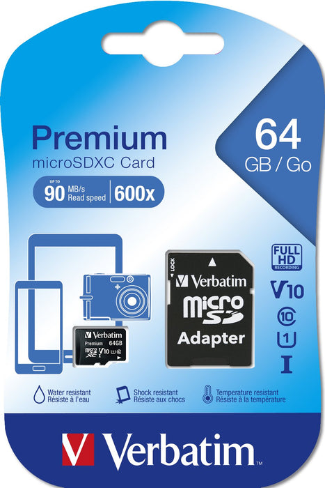 EAN 0023942440840 - Verbatim Premium 64 GB MicroSDXC Clase 10 imagen 3
