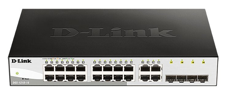 EAN 0790069332227 - D-Link DGS-1210-16 switch Gestionado L2 Gigabit Ethernet (10/100/1000) 1U Negro imagen 1