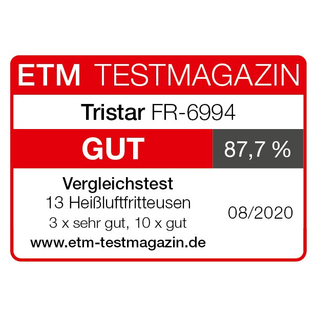 EAN 8713016075628 - Tristar FR-6994 freidora Sencillo 4,5 L Independiente 1500 W Freidora de aire caliente Negro, Plata imagen 12