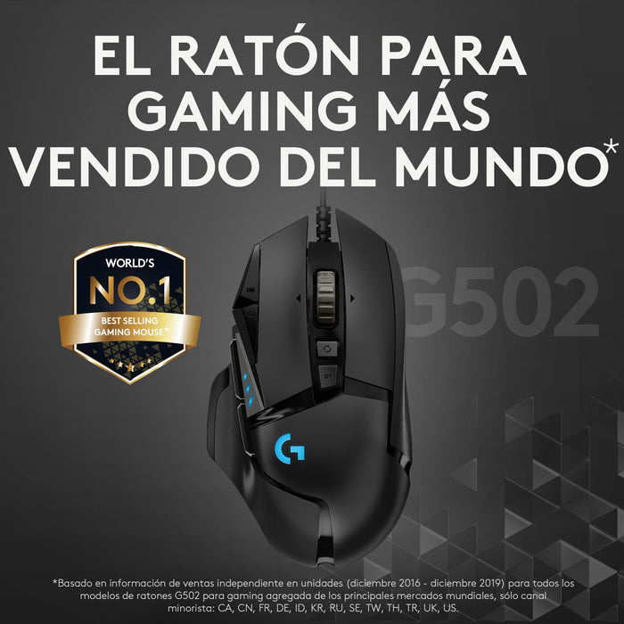 EAN 5099206080270 - Logitech G 910-005471 ratón Juego mano derecha USB tipo A Óptico 25600 DPI imagen 13