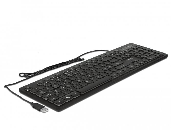 EAN 4043619126255 - DeLOCK 12625 teclado Universal USB QWERTZ Alemán Negro imagen 2