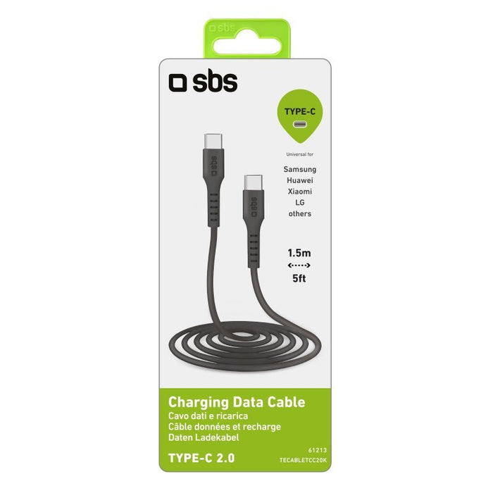 EAN 8018417261213 - SBS TECABLETCC20K cable USB USB 2.0 1,5 m USB C Negro imagen 3