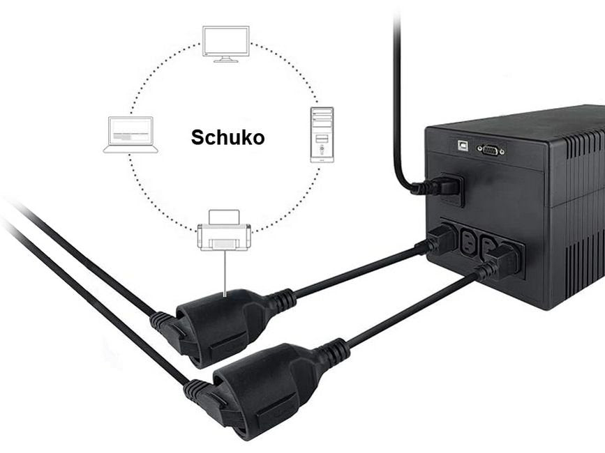 EAN 4015867240984 - Equip 112106 cable de transmisión Negro 0,25 m IEC C14 CEE7/3 imagen 4