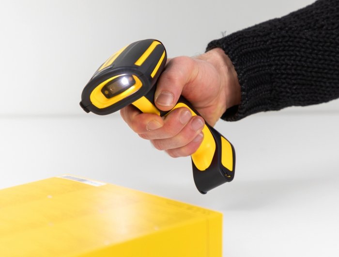 EAN 4043619905867 - DeLOCK 90586 lector de código de barras Lector de códigos de barras portátil 1D/2D CMOS Negro, Amarillo imagen 5