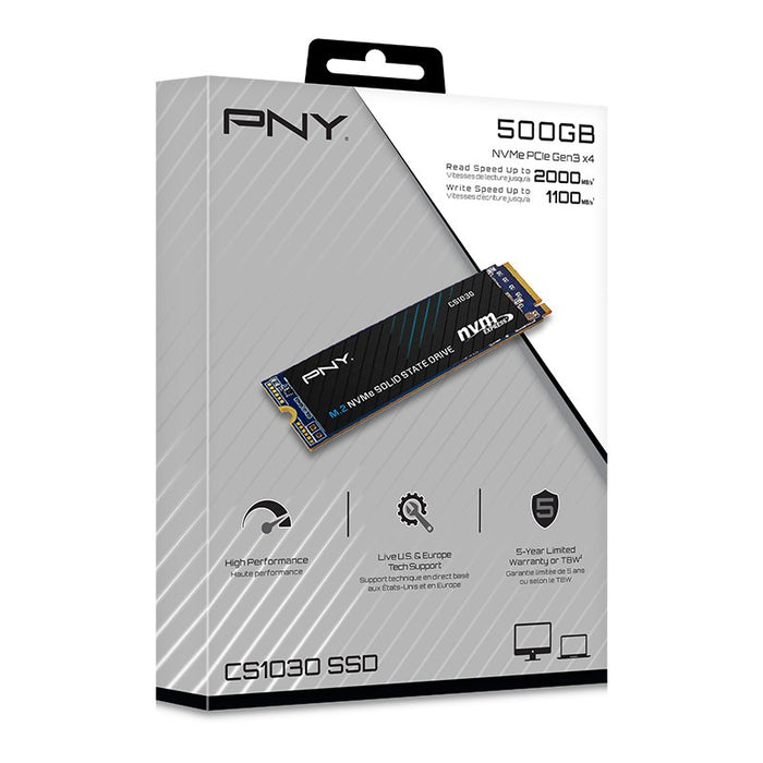 EAN 0751492641621 - PNY CS1030 500 GB M.2 PCI Express 3.0 NVMe 3D NAND imagen 2