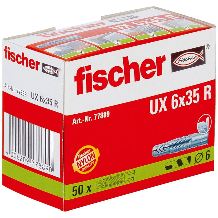 EAN 4006209778890 - Fischer 77889 tornillo de anclaje y taco 50 pieza(s) Enchufe de pared 35 mm imagen 3
