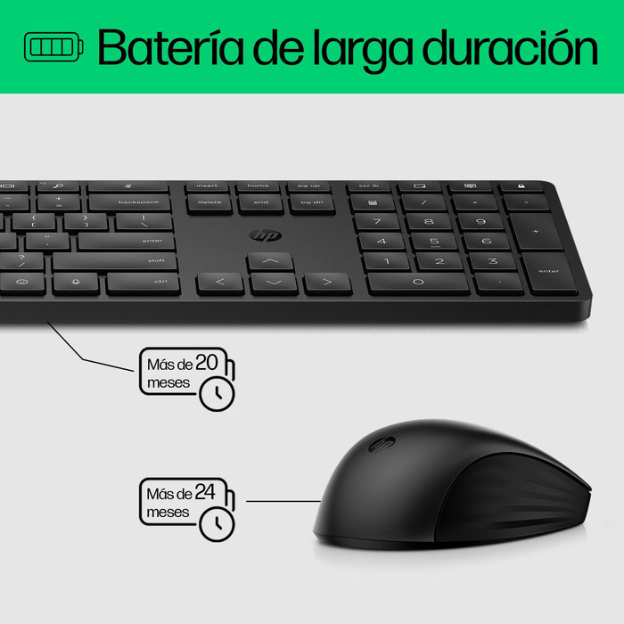 EAN 196188142189 - HP 650 Wireless Keyboard and Mouse Combo teclado Ratón incluido Hogar RF inalámbrico Blanco imagen 9