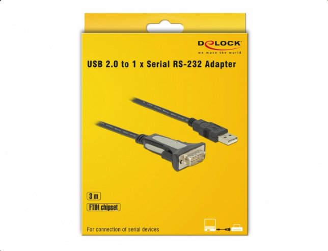EAN 4043619659623 - DeLOCK 65962 cable de serie Negro 3 m USB tipo A DB-9 imagen 2