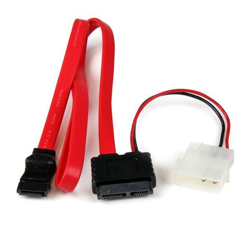 EAN 0065030833073 - StarTech.com SLSATAF20 cable de SATA 0,508 m SATA 13-pin SATA 7-pin + Molex (4-pin) Rojo imagen 1