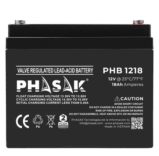 EAN 5605922014330 - Phasak PHB 1218 batería para sistema ups Sealed Lead Acid (VRLA) imagen 2