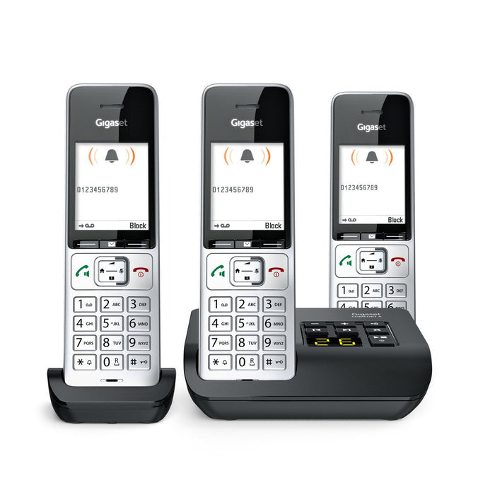 EAN 4250366866659 - Gigaset COMFORT 500A Trio Teléfono DECT/analógico Identificador de llamadas Negro, Plata imagen 4