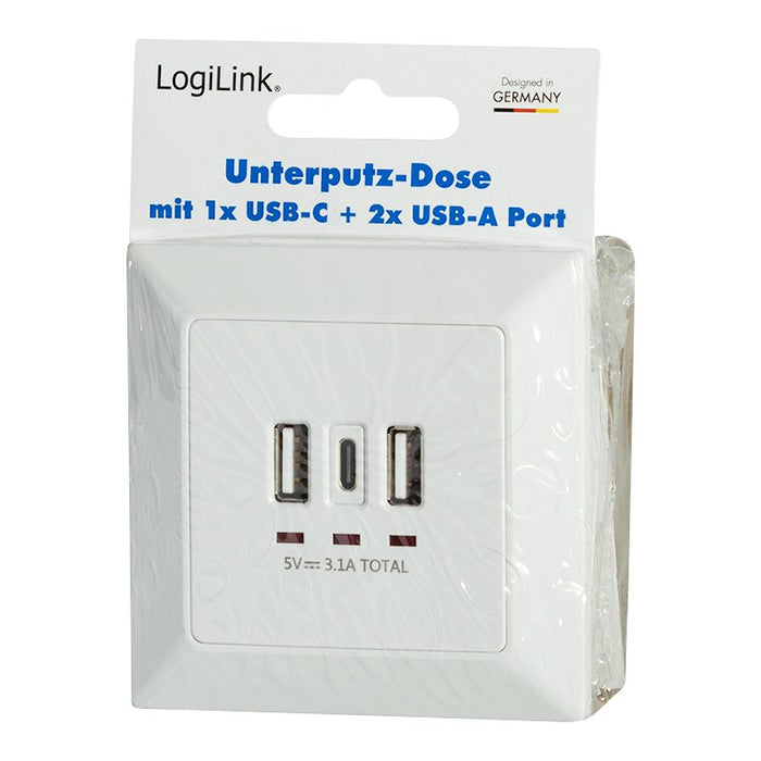 EAN 4052792061376 - LogiLink PA0254 toma de corriente 2 x USB A + 1 x USB C Blanco imagen 7