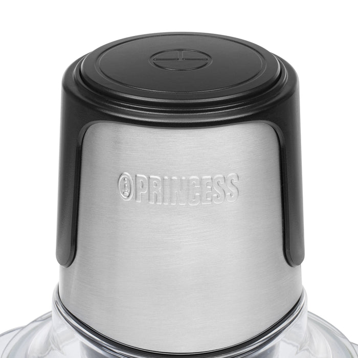 EAN 8713016083630 - Princess 221051 picadora eléctrica de alimentos 1 L 300 W Negro, Acero inoxidable, Transparente imagen 9