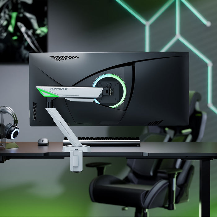 EAN 8435739902578 - AISENS DT49TSR-343 soporte para monitor 124,5 cm (49") Escritorio Negro, Blanco imagen 5