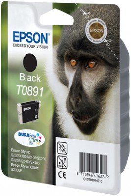 EAN 8715946416274 - Epson Monkey T0891 Black DURABrite Ink Cartridge cartucho de tinta Original Negro imagen 6