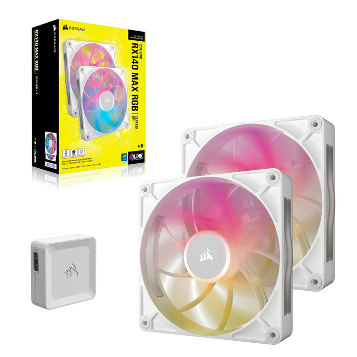 EAN 840006683032 - Corsair iCUE LINK RX140 MAX RGB Carcasa del ordenador Ventilador 14 cm Blanco 2 pieza(s) imagen 4