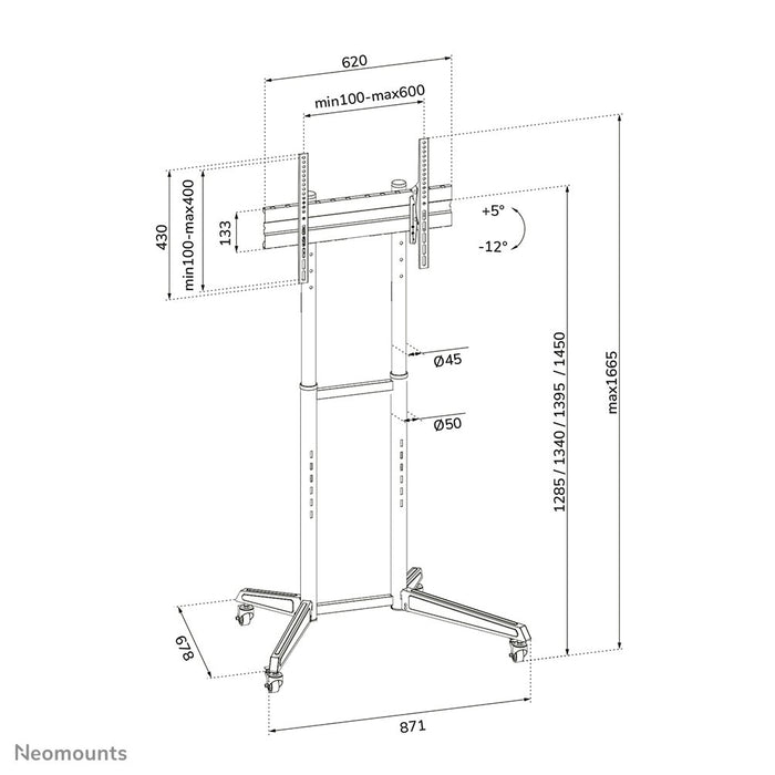 EAN 8717371449278 - Neomounts FL50-540BL1 soporte para pantalla de señalización 177,8 cm (70") Negro imagen 15