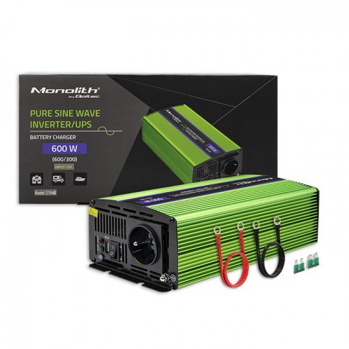 EAN 5901878519401 - Qoltec Monolith adaptador e inversor de corriente Auto 600 W Verde imagen 2