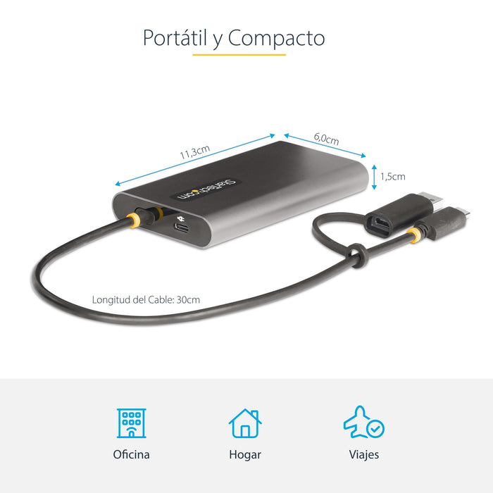 EAN 0065030894579 - StarTech.com 109B-USBC-HDMI Adaptador gráfico USB 3840 x 2160 Pixeles Gris imagen 13