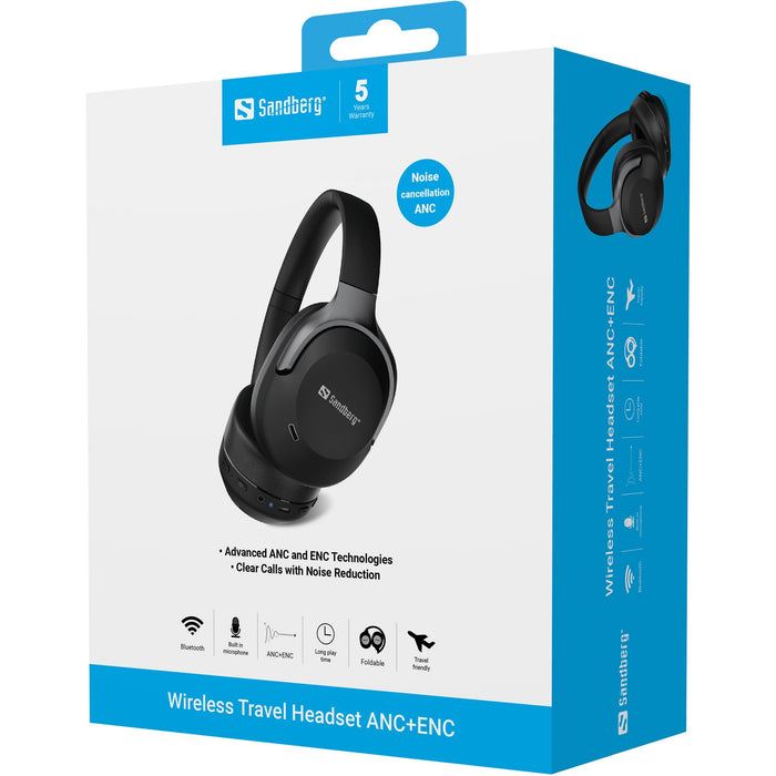 EAN 5705730126536 - Sandberg 126-53 auricular y casco Auriculares Inalámbrico Diadema Llamadas/Música Bluetooth Negro imagen 6