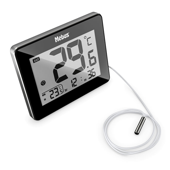 EAN 4007218484321 - Mebus 48432 termómetro ambiental Estación meteorológica electrónica Interior / exterior Negro imagen 2