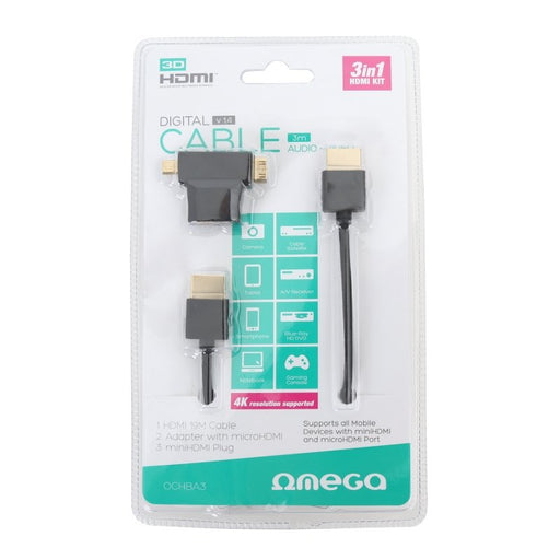 EAN 5907595422833 - Omega OCHBA3 cable HDMI 3 m HDMI tipo A (Estándar) Negro imagen 1