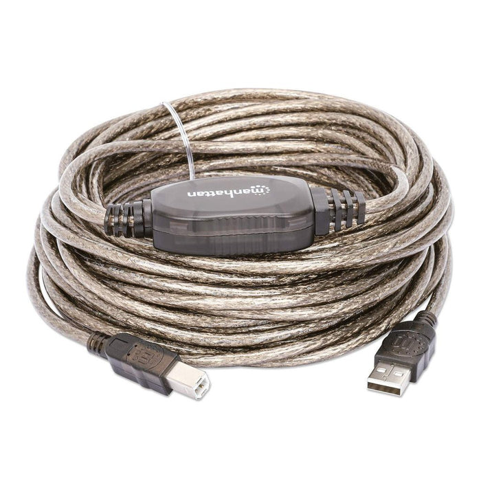 EAN 0766623510424 - Manhattan 510424 cable USB USB 2.0 11 m USB A USB B Plata imagen 3