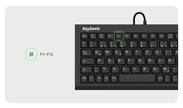 EAN 4250078168676 - KeySonic ACK-3401U (UK) teclado Hogar USB QWERTY Inglés del Reino Unido Negro imagen 2