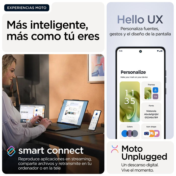 EAN 0840023294891 - Motorola moto g86 5G 16,9 cm (6.67") SIM doble Android 15 USB Tipo C 8 GB 256 GB 5200 mAh Azul oscuro imagen 11