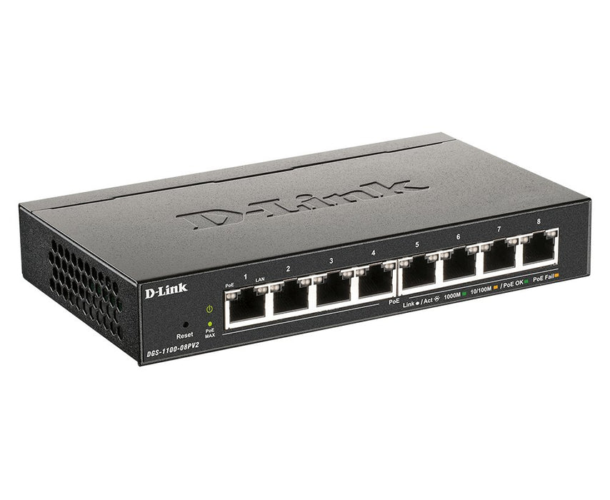 EAN 0790069453311 - D-Link DGS-1100-08PV2/B Gestionado L2/L3 Gigabit Ethernet (10/100/1000) Energía sobre Ethernet (PoE) Negr imagen 2