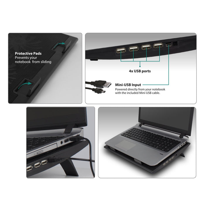 EAN 8054392611926 - Ewent EW1253 almohadilla fría 43,2 cm (17") Negro imagen 6