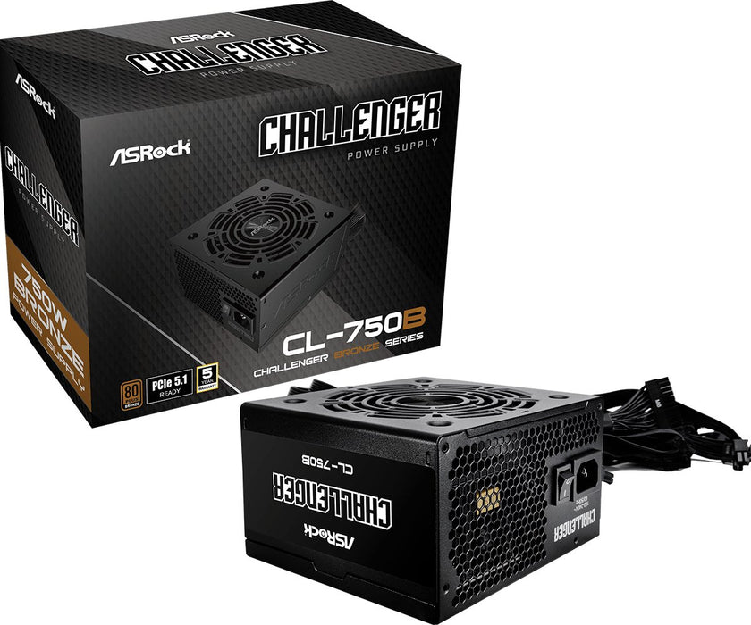 EAN 4710483948213 - Asrock Challenger CL-750B unidad de fuente de alimentación 750 W 20+4 pin ATX ATX Negro imagen 1