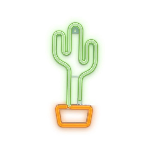 EAN 5900495949370 - Forever Light Neon LED Light CACTUS orange green Bat + USB FLNEO2 Figura iluminada decorativa imagen 1
