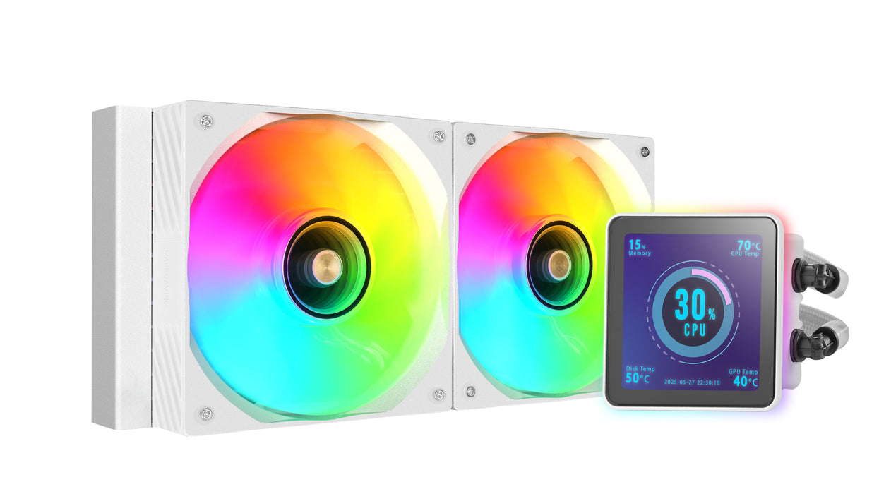 EAN 8435693110699 - Mars Gaming ML-VISIONPRO240W Procesador Sistema de refrigeración líquida todo en uno 12 cm Blanco 1 pieza imagen 3