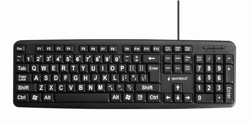 EAN 8716309118880 - Gembird KB-US-103 teclado USB QWERTY Inglés de EE. UU. Negro imagen 1
