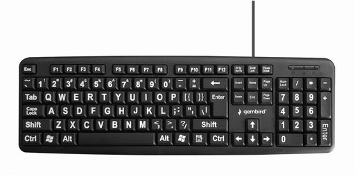 EAN 8716309118880 - Gembird KB-US-103 teclado USB QWERTY Inglés de EE. UU. Negro imagen 1