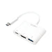 EAN 4052792038712 - LogiLink 0.14m, 2xUSB-C/HDMI+USB A Blanco imagen 1