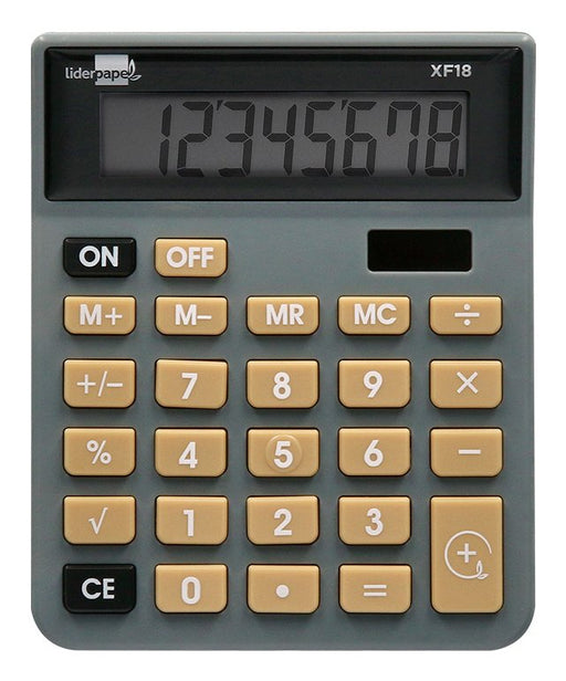 EAN 8423473040779 - Liderpapel XF18 calculadora Escritorio Calculadora básica Gris imagen 1