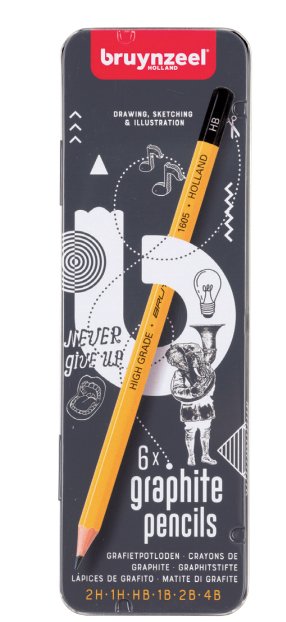 EAN 8712079411725 - Bruynzeel 60211006 lápiz de carbón 6 pieza(s) Gris imagen 1