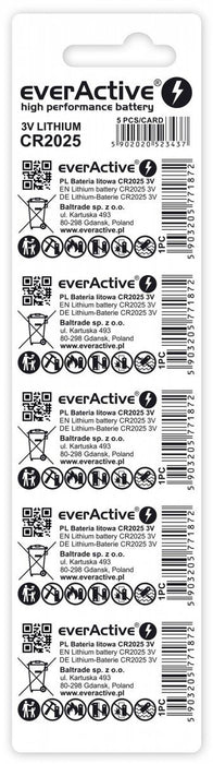 EAN 5902020523437 - Everactive CR20255BL pila doméstica Batería de un solo uso CR2025 Litio imagen 2