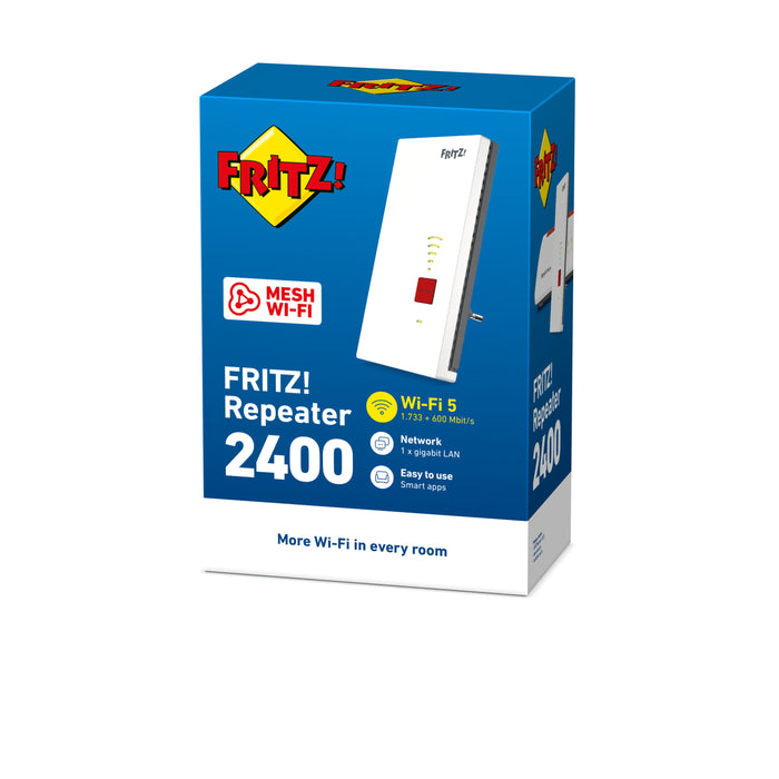 EAN 4023125028878 - Repeater FRITZ! 2400 INT Transmisor y receptor de red Gris, Blanco 10, 100, 1000 Mbit/s imagen 3
