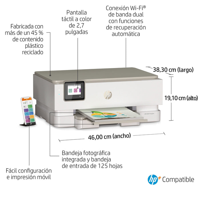 EAN 0195908882558 - HP ENVY Inspire 7224e AiO Porto Prntr Inyección de tinta térmica A4 4800 x 1200 DPI 15 ppm Wifi imagen 7