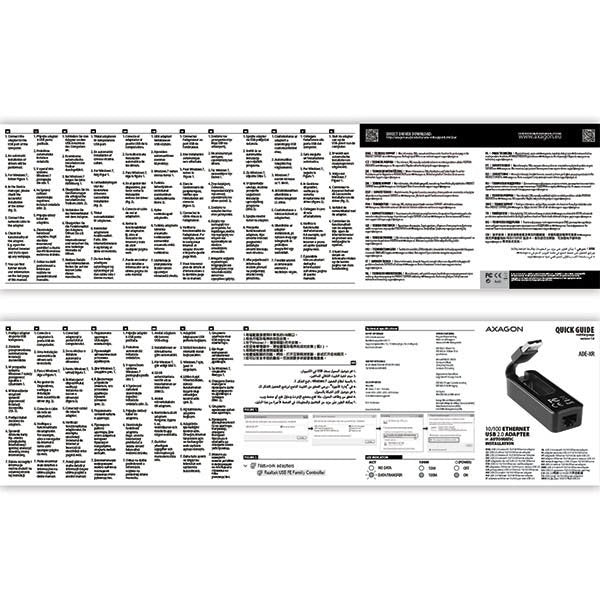 EAN 8595247904430 - Axagon ADE-XR adaptador y tarjeta de red Ethernet 100 Mbit/s imagen 10