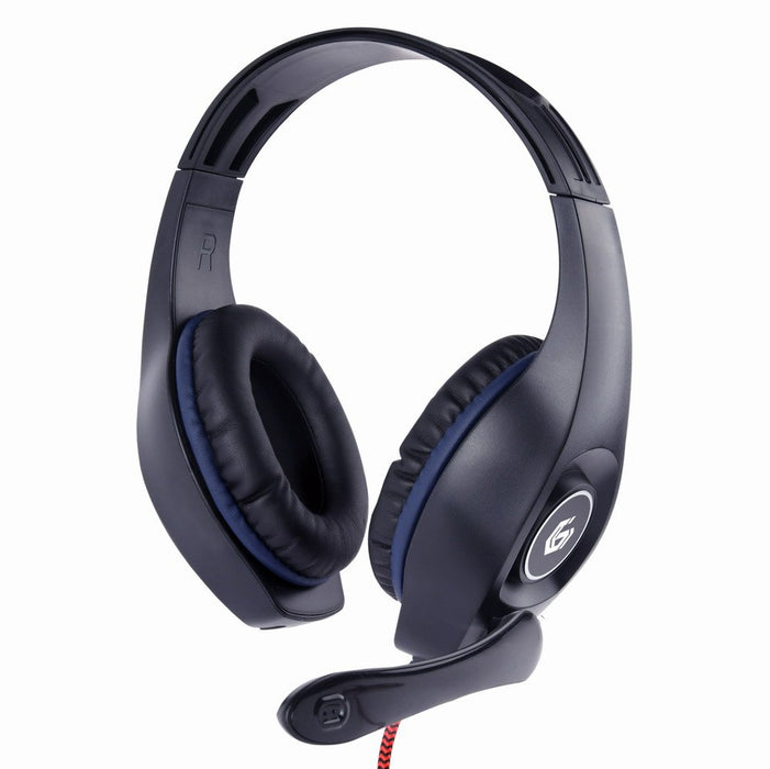 EAN 8716309117142 - Gembird GHS-05-B auricular y casco Auriculares Alámbrico Diadema Juego Negro, Azul imagen 1