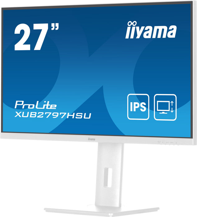 EAN 4948570124893 - iiyama ProLite XUB2797HSU-W2 pantalla para PC 68,6 cm (27") 1920 x 1080 Pixeles Full HD LED Blanco imagen 5